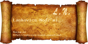 Laskovics Noémi névjegykártya