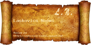 Laskovics Noémi névjegykártya
